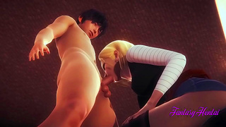 C18 Tempts Her Android Mate with Sensual Blowjobs creampie – Dragon Ball Heat