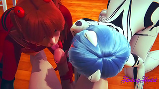 Asuka Rei Ignite Forbidden Desire in Shinjis Ecchi Evangelion Encounter