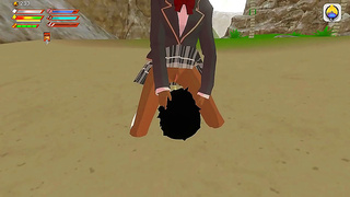 Student Humiliated as Busty Milf Claims Him at Dusk Beach