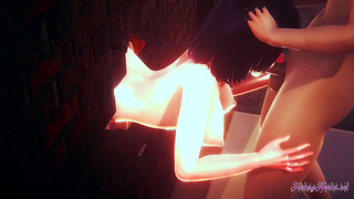 Hinatas Hot 3D Encounter with Twin ninjas - Mindblowing Creampie Trio