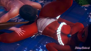 Moana Tempts Maui in Tropical Lust-Filled Hentai Tryst Ending Hard creampie