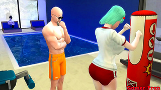 Bulmas Curvy Allure Ignites Tension as Roshi Seducing Her Under Jealous Eyes