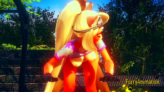 Coco Takes On Crashing Pleasure in Steamy Bandicoot Hentai Action