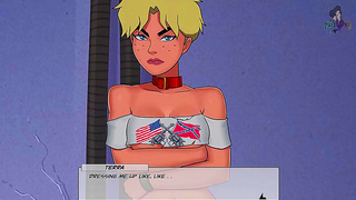 Power Girl Faces Fiery Foes in Icy Battle Turned Steaming Tryst