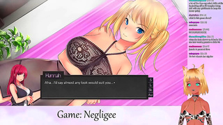 Neko Teases Co-Star in Seductive Lace Pajamas for Hot Lesbian Tryst