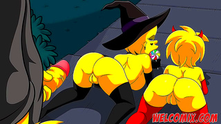The Simpsons Meet Witchy Desires in Steamy Halloween Magic Fling