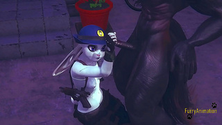 Judy Hopps Hot Furry Liaison: Sensual Touch and Oral Pleasure Unleashed