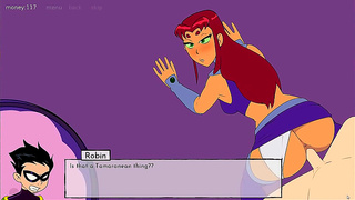 Raven Succumbs to Starfires Seductive Touches in Hot Titan Tryst