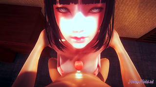 Hinata Teases Naruto with Big Tits Oral Before Mind-Blowing Anal Ride