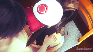 Hilda Tempts Pokmon Trainer with Sultry Busty Curves in Steamy Encounter