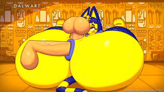 Ankha Teases with Seductive Furry in Steamy Yiff Encounter