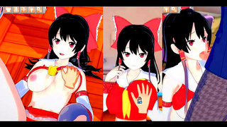 Reimu Teases Takes Thick Cock in Hot Koikatsu Hentai Action