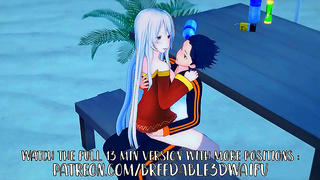 Subaru Snow-Haired Beauty Ignite Steamy Beach Romance – Dive into Desire