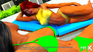 Bikini Babe Rides Waves of Pleasure on Sunny Beach in Hot Hentai Fantasy