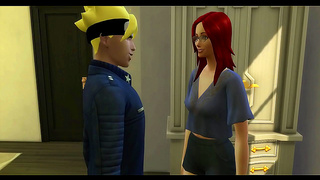 Boruto Tempts Milf Karin in Secret Tryst While Naruto Watches Hidden