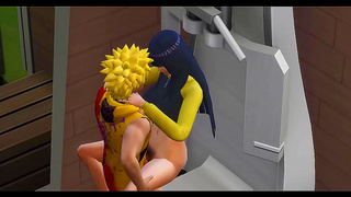 Hinata Tempts Naruto with Sensual Blowjob Tight Virgin Ass in Horny Hentai Fantasy