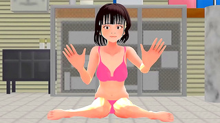 Busty Toyoda Beauty Tempts in Sexy Pink Bikini Hentai Fantasia