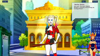 Harley Guides Bold Blonde into Pleasure with Batman in Steamy Anime Tryst