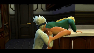 Kakashi Dominates Tsunade in a Fierce Kitchen Fuck Fest – Wild Hentai Action