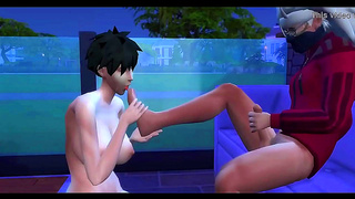 Madara Claims Videl in Steamy Naruto Dragon Ball Fusion Fuck Fest