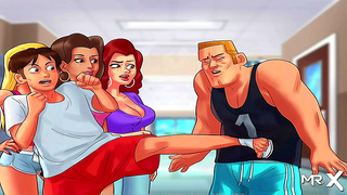 Summer Heat: Naughty Cartoons Wild Blowjobs in Summertime Saga