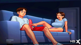 Teen Goddess Succumbs to Temptation in Hot Summer Anime Desire
