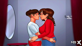 Teen Anime Lovers Share Steamy Summer Kiss in Hidden Arcade Booth