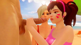 Lusty Anime Babe Takes Control, FLOODS Horny Guys Face with Hot Cum