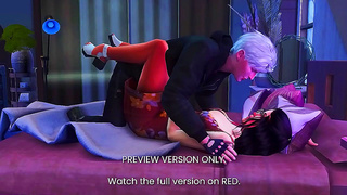 Samui Mizukage Seduce Sarada in Hot Animated 3D Tryst