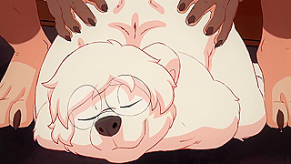 Furry Dogman Claims Polar Bears Tight Hole in Wild Animated Ride