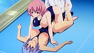Time-Stopping Pervert Tempts Twin Swimmers in Steamy School Fantasy
