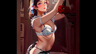 Nadia Succumbs to Temptation in Hot 3D Lesbian Fantasy with Alia