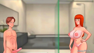 Girlfriend Greets Him With Blowjob In Romantic Hentai Love Motel Hideaway