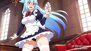 Aquas Steamy Night of Desire Unfolds in Wild KonoSuba Fantasy
