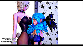 Gwen Dominates Steamy League Rumble with Hot MMD Action Featuring Hyuna