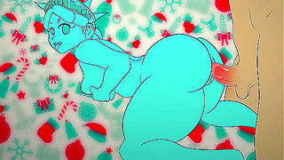 Libertys Bold Embrace: Steamy Statue Showdown in Animated Fantasy