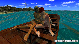 Fox Girl Seduced by Her Lusty Lesbian Mate Amid Steamy Sailboat Rendezvous