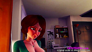 Busty MILF Seduces in Green Top Red Thong – Steamy Bedtime Fantasy