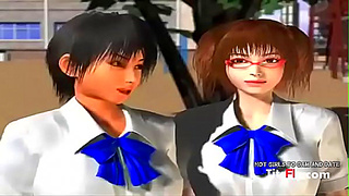 Teen Babes Sneak Secret Romance After School in Hot 3D Hentai Adventure