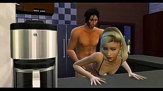 Forbidden Temptation: Hot 3D Affair in the Kitchen with Friends Girl