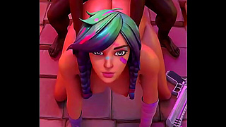 Splatterella Impaled by Giant Cock in Hot Hentai Encounter
