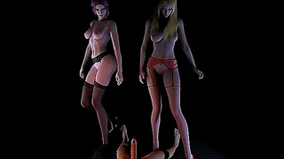 Two Cute Lovers Ignite Wild Passion in Steamy 3D Hentai threesome Adventure