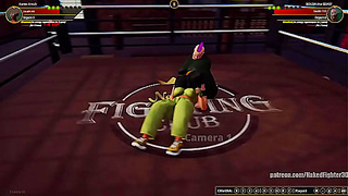 Karen Faces Off Against Bolda in Steamy Nude Fighting Arena Match