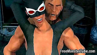 Catwoman Rides Wolverine Under Moonlight – Feral Outdoor Desire Unleashed