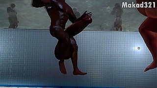 Mrs. Cockers Hot Spring Tryst Unfolds in Vivid 3D Skyrim Fantasy