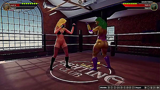 Lady Marvel Faces Nude She-Hulk in Fiery 3D Battle of Desire