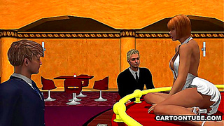 Double Trouble: Busty 3D Strippers Gangbanged on Stage in Hot Cartoon Lust Fest