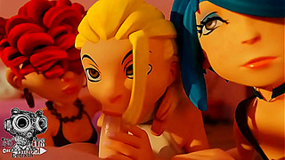 Busty Hentai Beauties Share Steamy 3D Blowjobs in Hot Animated Encounter