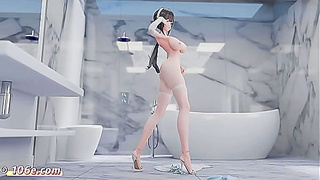 Zhenhais Seductive Solo Performance – Steamy Azur Lane 3D Fantasy