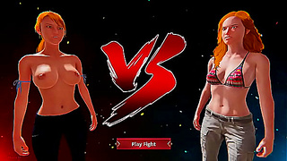 Ginny Faces Off Against Chelci in a Hot Nude Brawl – 3D Erotic Clash